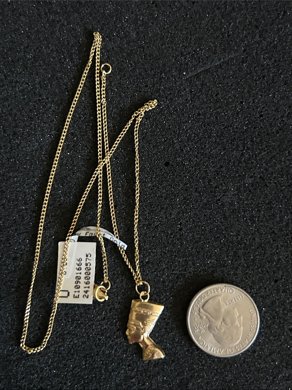 Gold Nefertiti Pendant Necklace - Women's Jewelry